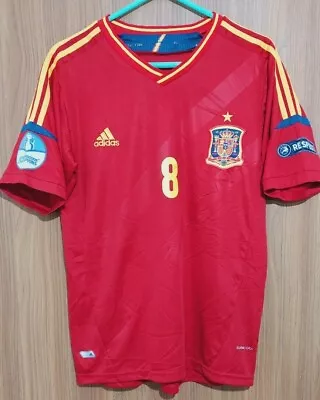 Xavi Hernandez Spain Soccer Jersey UEFA EURO 2008 SHIRT SIZE S • $100.37