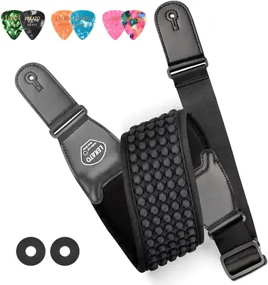 Bass Strap For Heavy Bass And Guitars With 3.5  Wide 3D Sponge 6 Picks • $39.99