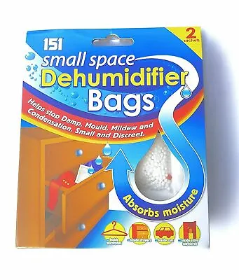 4x Small Space Dehumidifier Bags Sachet Pack Mould Mildew Damp Wardrobe Drawers • £9.99