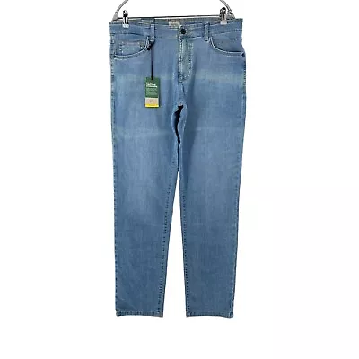 Camel Active HOUSTON Mens Blue Stretch Regular Straight Fit Jeans W34 L32 • £19.99