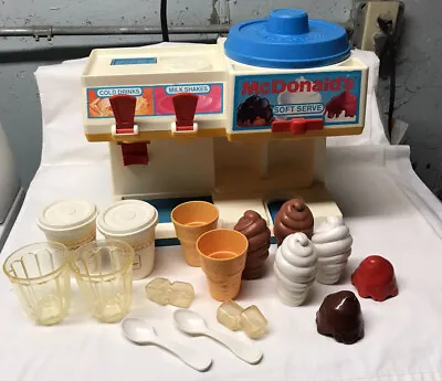 Fisher Price McDonald’s Fun With Food Ice Cream Soda Fountain Playset Complete • $225