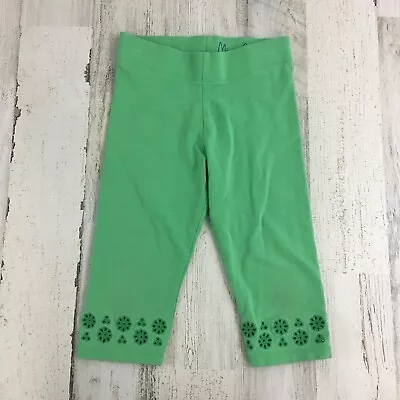 Mini Boden Green Cropped Eyelet Leggings Shorts Girls Sz 6 7 Y • $12.99