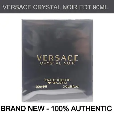 Versace Crystal Noir Eau De Toilette For Women 90ml Spray Bottle Brand New!! • $73.89