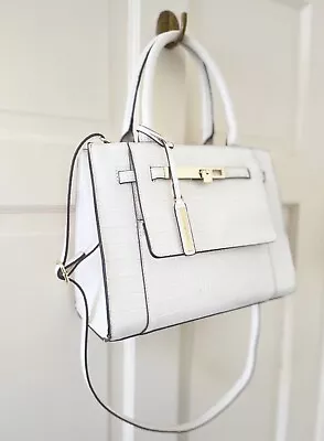 Jasper Conran White Leather Handbag • £25