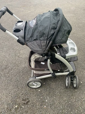 Mothercare Trenton (Graco) Travel System Pram Stroller Pushchair Black Silver • £100