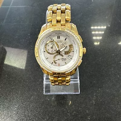 Citizen Men’s Diamond Eco Drive Calibre 8700 GOLD PVD Watch - FREE POST • $242.44