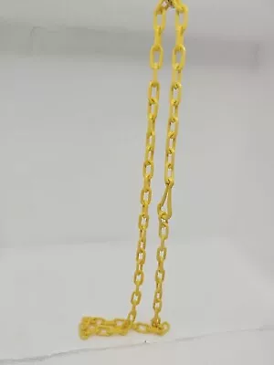 Vintage 80s Plastic (Clip On Bell Charm) Chain Link Necklace • $13