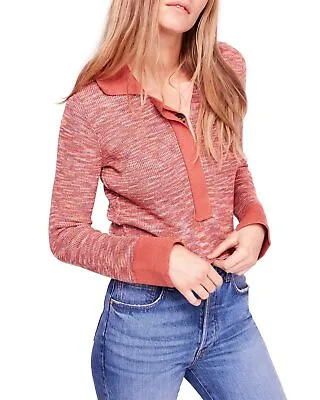 Free People Womens Making Memories Henley Sweater X-Small Terracotta • £23.16