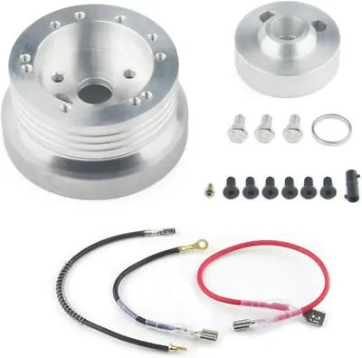 For Flaming Chevy River GM Ididit 5 & 6 Hole Steering Wheel Polished Hub Adapter • $28.69