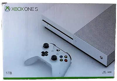 Microsoft Xbox One S 1TB White Console In Box With 4 Games • $279.95