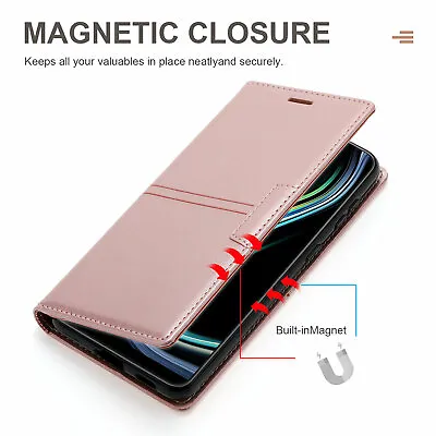 Leather Wallet Flip Case For Samsung Galaxy S24 S23 S22 S21 Note20 Ultra Cover • $18.02