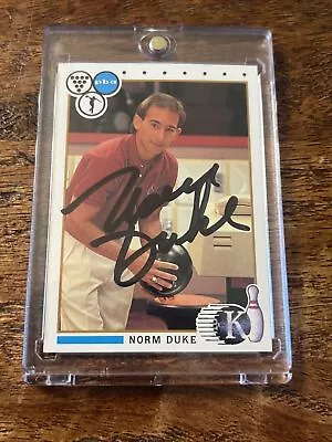 Norm Duke IP Signed 1990 Kingpins PBA RC Card Psa Dna Coa  Autographed Bowling • $169.26