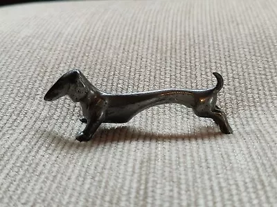 Antique Art Nouveau Dachshund Pewter Knife Rest. Kayserzinn Germany C.1900-1940 • £8