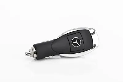 Official Mercedes Benz Logo USB 12 Volt Car Power Charger Gift New Silver Black  • $25.25