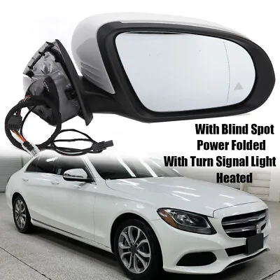 Power Fold Side Mirror White Right For Mercedes Benz C Class W205 C180 C260 C300 • $145.85