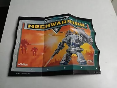 SNES Mech Warrior Poster Insert Only Free Shipping!! • $21.80