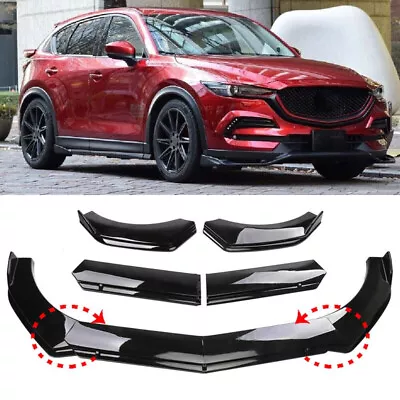$52.95 • Buy For Mazda CX3 CX-30 CX5 CX-50 CX9 Front Bumper Lip Splitter Spoiler Glossy Black