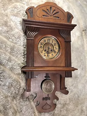 Vintage Antique Germany URANIA ViennaStrikes ClockWith Carved Walnut Case • $36