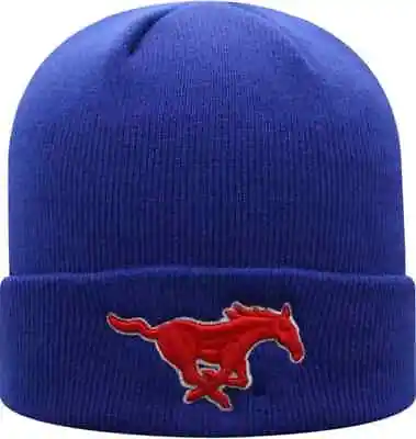 Southern Methodist Mustangs (SMU) Blue Top Of The World Cuff Knit Beanie • $16