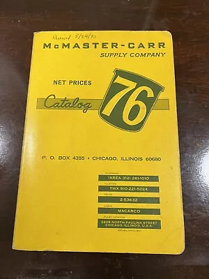 McMaster-Carr Supply Company Catalog 76 Asbestos Tools 1970 • $299.95