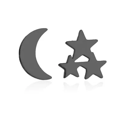 2pairs Stainless Steel Stars And Moon Earrings 4 Colors Wholesale FJS107-188 • $2.99