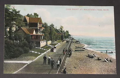 Lake Michigan Macatawa Park Lake Front Holland Ottawa County Mich Early Postcard • $19.99