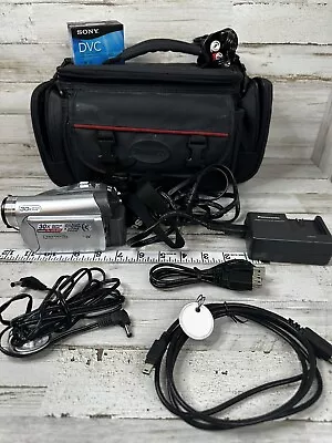 Panasonic PV-GS29 Mini DV Camcorder Video + Case MiniDV Tapes Wires Tested • $100