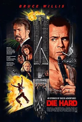 Diehard Mondo Bng Bruce Willis Michael Gambriel Art Print Movie Poster AP /RARE • $159.99