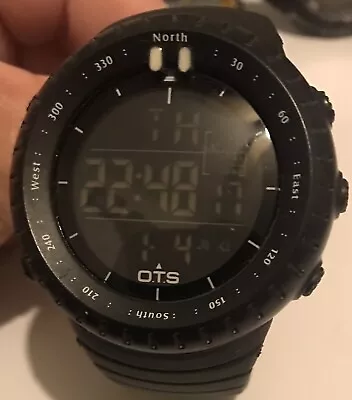 OTS Digital Sports Men’s Watch Black Large Face • $10