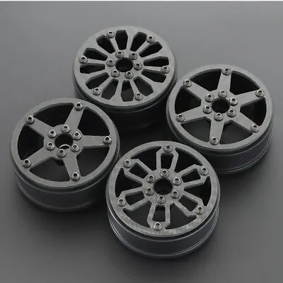 2.2inch Carbon Fiber Wheels Hub Rim For RC Crawler MOA RC4WD Bully II Axial XR10 • $45.18