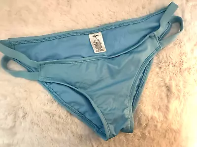 Mossimo Swimsuit Womens Large Blue Double Strap Hipster Bikini Spandex • $8.90