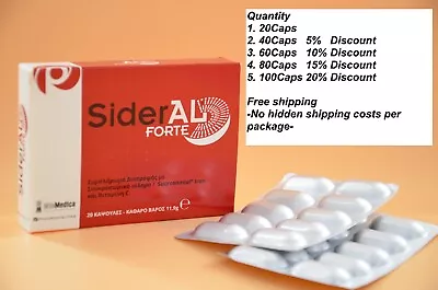 💊SIderAl Forte💊 Sucrosomial Iron Supplement. High Absorption. Up To 100 Caps • $30.71