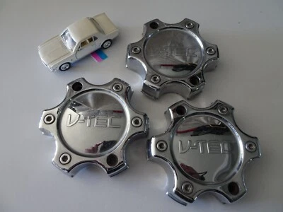 $53.94 • Buy Set Of 3 V-TEC Chrome Custom Wheel Center Cap # C326-6C, LG0704-06
