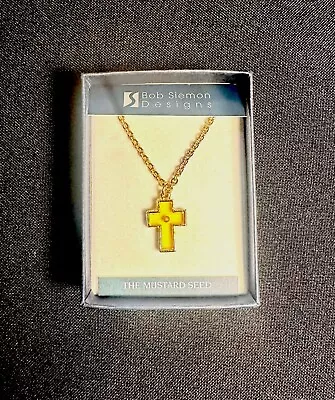 Faith Necklace - Mustard Seed Cross Pendant With 24  Chain. Matt 17:20 • $30