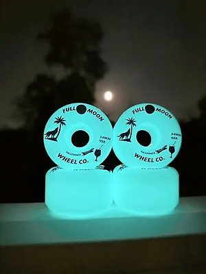 Full🌑Moon Skateboard Wheels 95a Conical Glow In The Dark Vacationer Brand New • $32.99