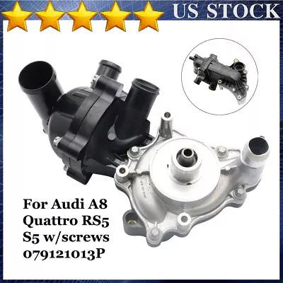 Water Pump+Thermostat Assembly Fit Audi A8 Quattro RS5 S5 W/screws 079121013P US • $185.49