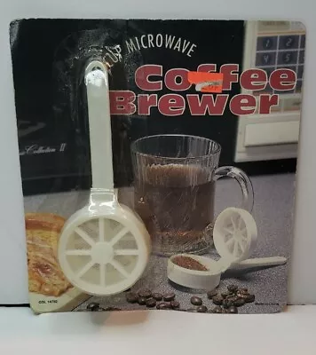 Vintage NIP One Cup Microwave Coffee Brewer GSL 14792 White Plastic • $9