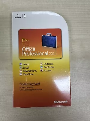 £52.99 • Buy Microsoft Office 2010 Professional Product Keycard , German  Brand New In Box.