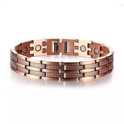 Men Copper Healthy Magnetic Energy Therapy Bracelet Arthritic Pain Stress Relief • $18.99