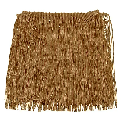 10 Yards 6 Inch Chainette Fringe Trim Tassel Sewing Trim For Clothes Brown • £16.61