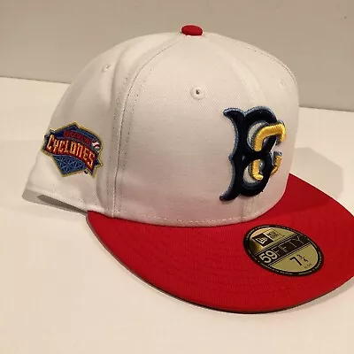 Brooklyn Cyclones MILB New Era Buffalo 59FIFTY White Red Hat Cap 7 3/4 New • $69.77