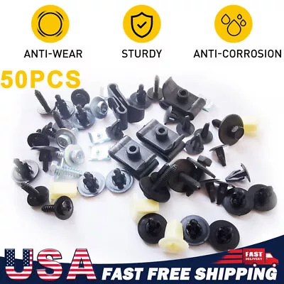 50Pcs Engine Splash Shield Fender Bumper Screw Clips Rivet Fastener For Toyota • $11.99