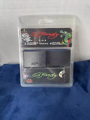 Ed Hardy 2 Designer Reversible Belts. New In Package Tattoo Art Fits Up To 44 • $18.95