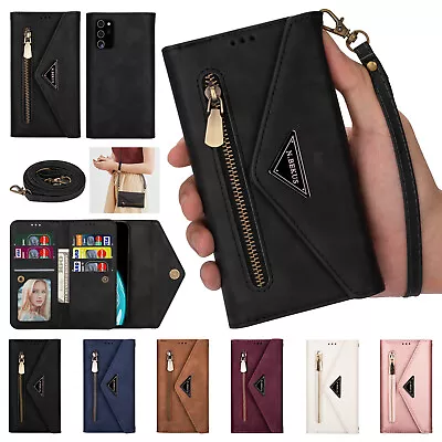 For Samsung Galaxy S24 Ultra/S23/S22/S21/Note20/S20/S10 Zipper Wallet Case Cover • $15.99