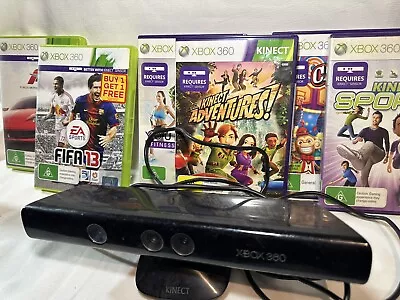 XBOX 360 Kinect Sensor  Bar  + 6 Games Bundle • $50