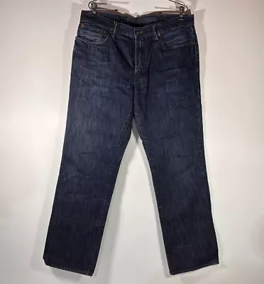 MARTIN + OSA Straight Dark Wash Denim Blue Jeans Men Size 35 X 32 • $29.99