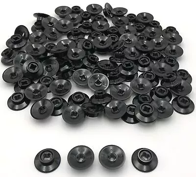 Lego 100 New Black Train Wheels Small Hole Notched For Wheelss Holder Pin • $11.95