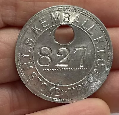 Kemball Colliery Miners Pit Token Tally Works Check- Stoke On Trent Staffs  • £5.50