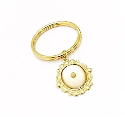 Goldtone Oval Mustard Seed Keychain Mustard Seed Faith Gift Mustard Seed Charm • $9.95