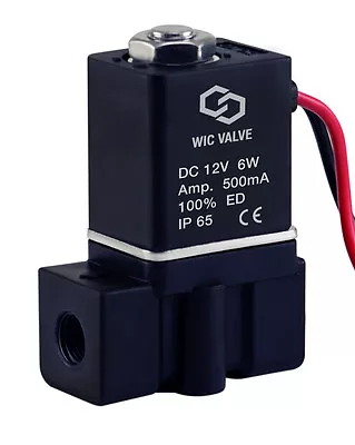 1/8  Plastic Direct Acting Fast Closing Electric Air Water Solenoid Valve 12V DC • $14.99